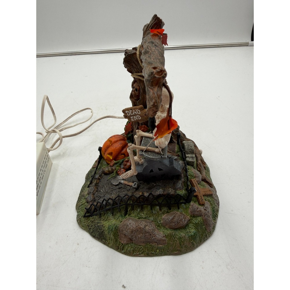 Department 56 Animated Swinging Skeleton Halloween Village 56.52514 Retired 2001 - Picture 7 of 15